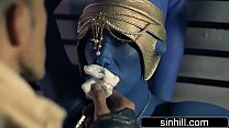 Красивый пародийный порно видео ролик с синей моделью